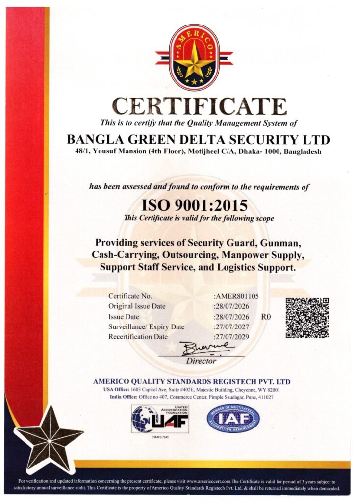 ISO certificate